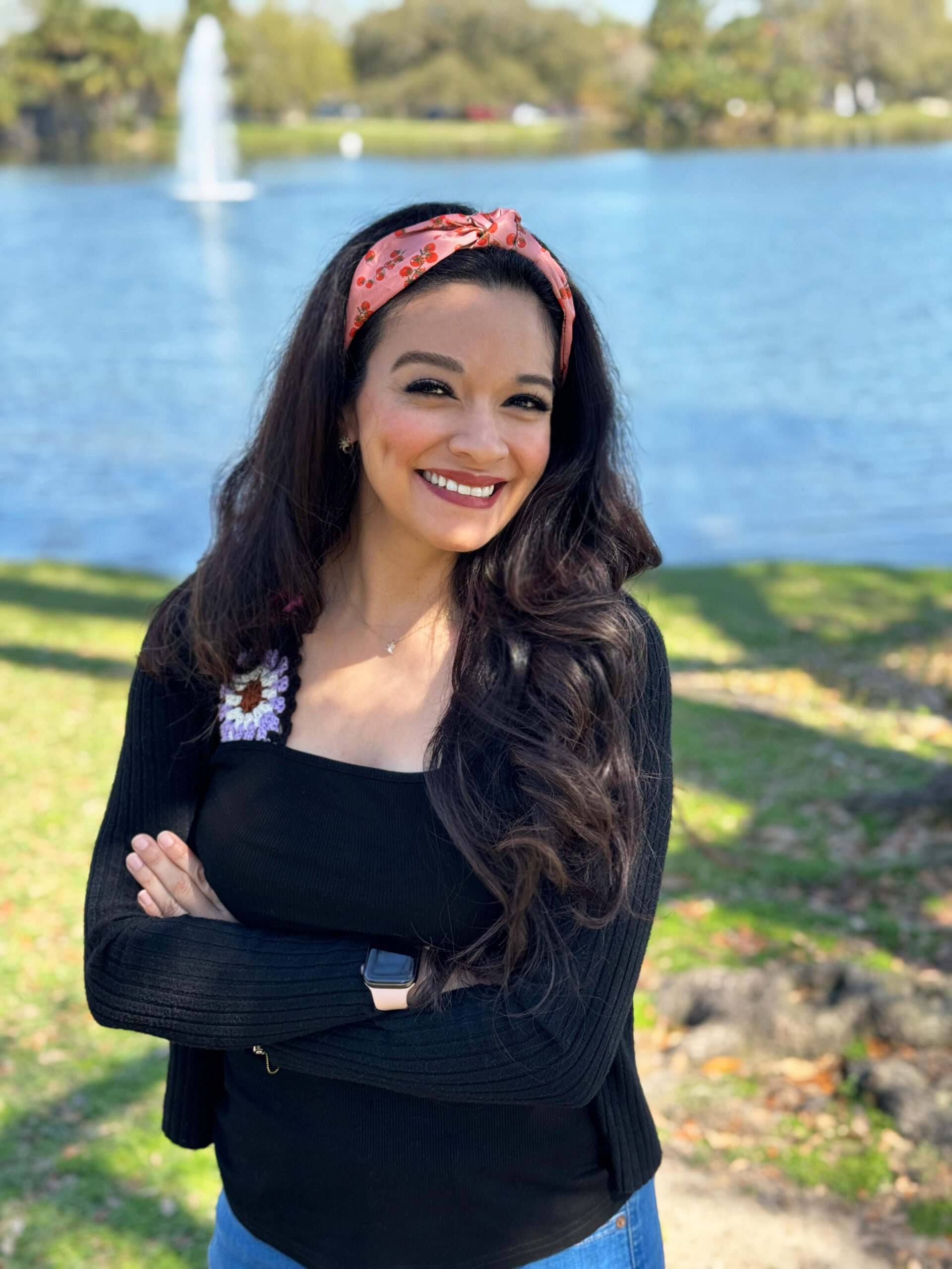 Picture of Erika Carrillo, LPC-Associate next to lake AMA Behavioral therapy